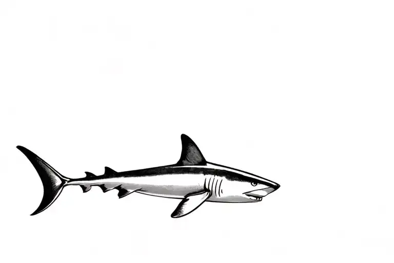 A Shark Swimming Gracefully