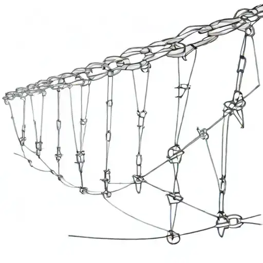 Chains Intertwined With Demon Silhouettes