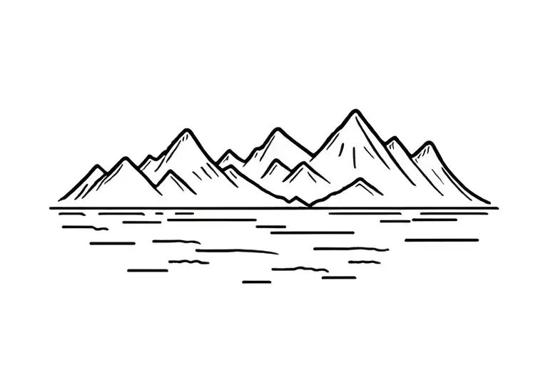 Beach Into Mountians Range