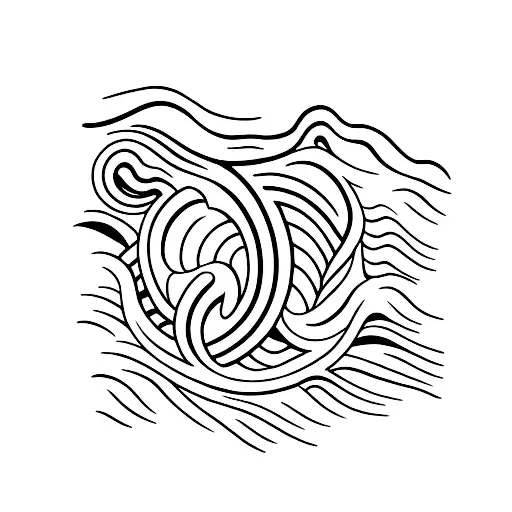 Wave With 5 Rectangles And The Word Breath