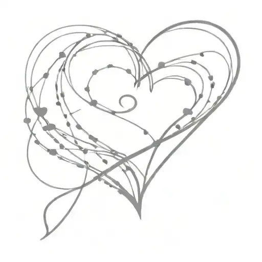 Binary Code Intertwined With A Heart Symbol To Represent The Love For Coding And Your Girlfriend