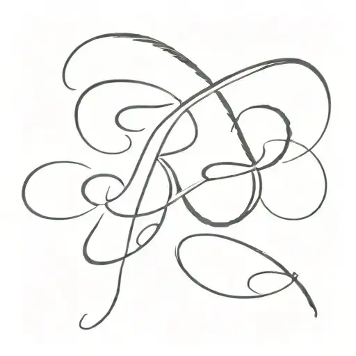 The Letters R And S In Cursive Script Font Intertwined