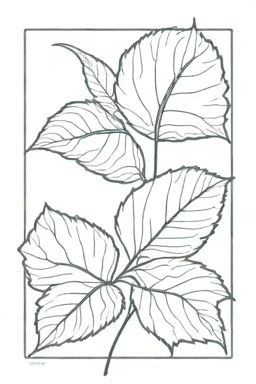 A Simple Apple Leaf In A Rectangular Frame