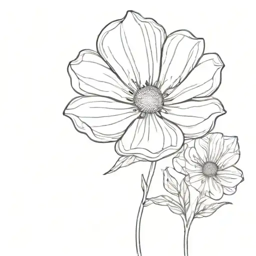 Cosmos Flower With Stem