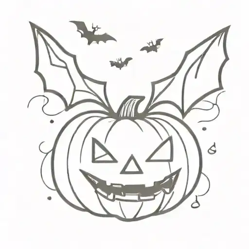Halloween Pumpkin Bats