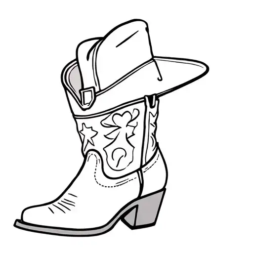 Cowboy Boots With Trucker Hat