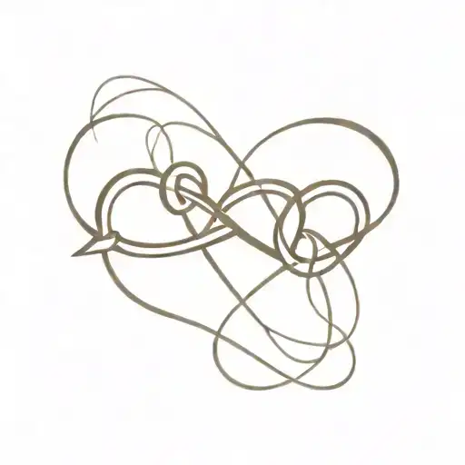 Two Hearts With Infinity Symbol Intertwined