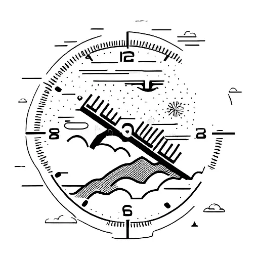 Man Walking Up Steep Mountion With Grandfather Clock On His Back