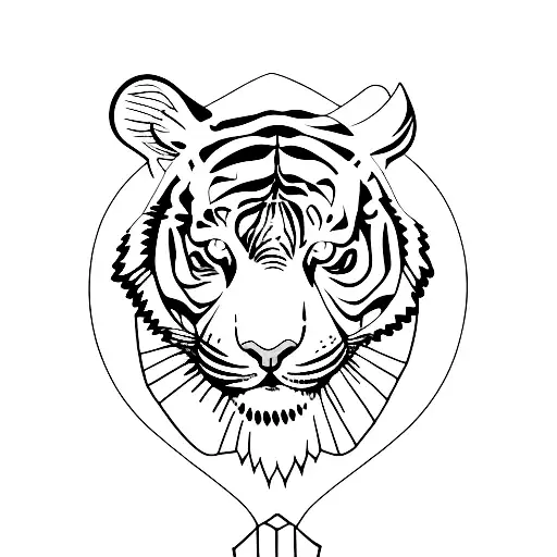 Tiger With Dagger