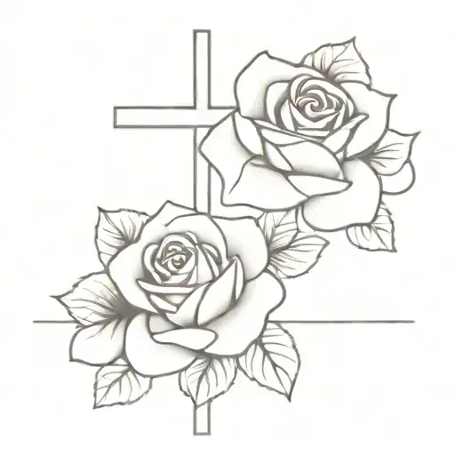 3 Cross And Rose