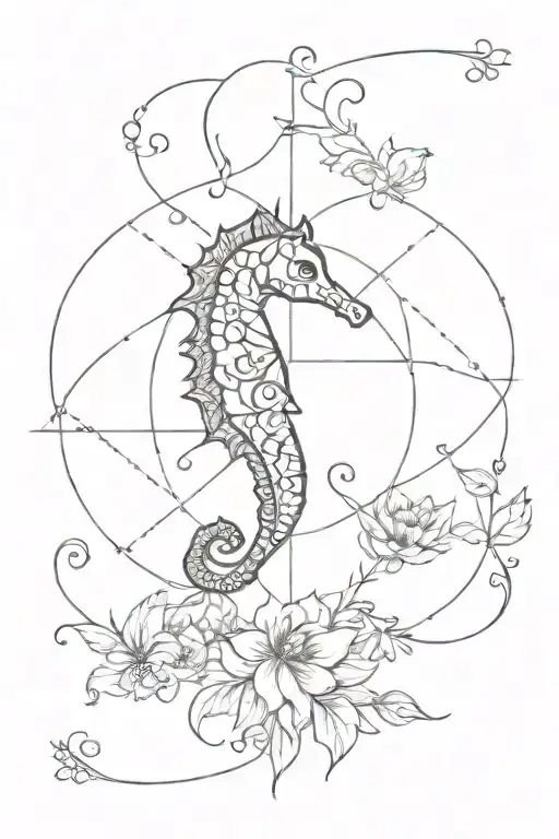 Seahorse Flower Compass