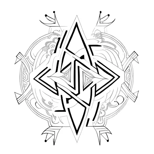 Tumi And An Trishul Merging Into A Unique Symbol