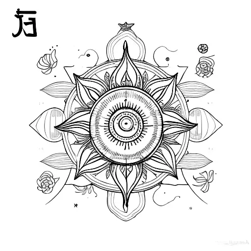 A J 1 2 Zodiac Flower Moon Sun