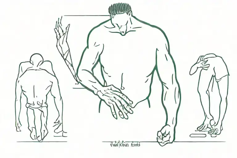 Small Matching Tatoos For 3 Male Friends