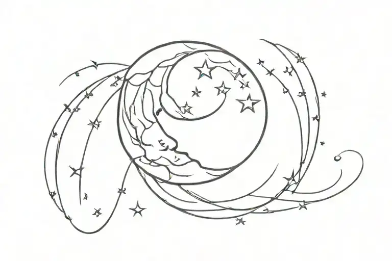 Love You To The Moon Tattoo