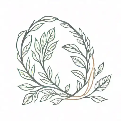 Laurel Wreath With Roman Three