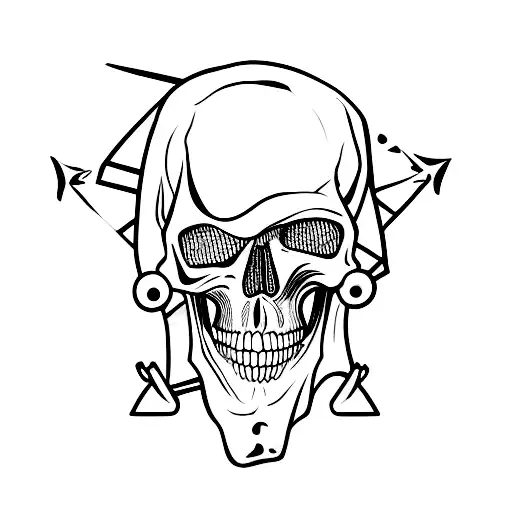 Skull Wearing A Hoodie