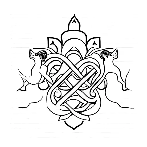 A Minimalist Tattoo Of A Twirling Dancer With The Word 'Fearless' Incorporated In The Design