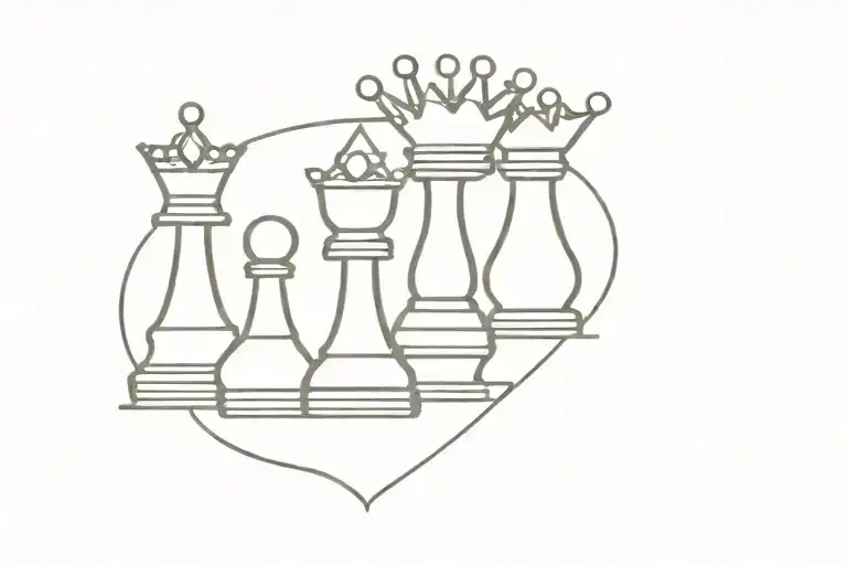 Chess Pawn King Crown