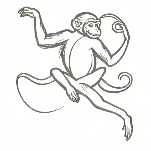 Male Monkey Dancing With His Femal Monkey