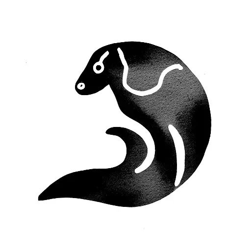 Minimalistic Capricorn With The Number 17