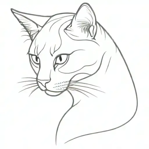 Hidden Cat Draw Minimalist