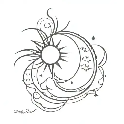 Sun And Moon Intertwined