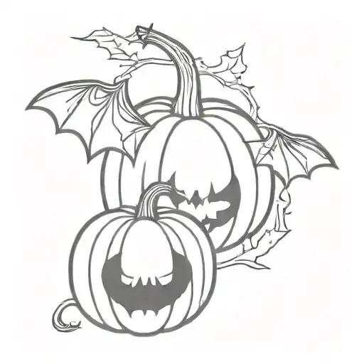 Bat And Pumpkin