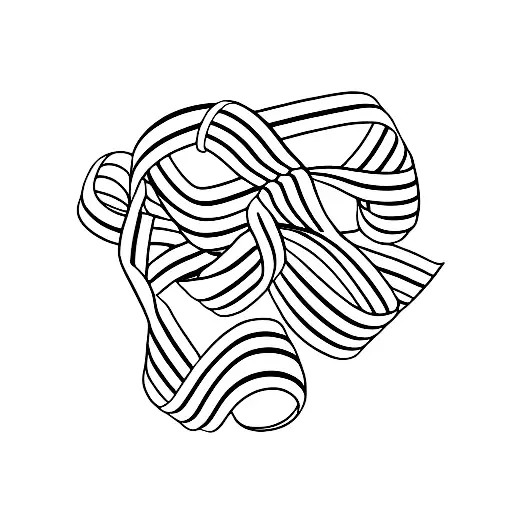 A Camera Lens With A Cancer Ribbon Wrapped Around It