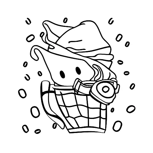 Beanie Wearing Sheet Ghost Holding Coffee Mug