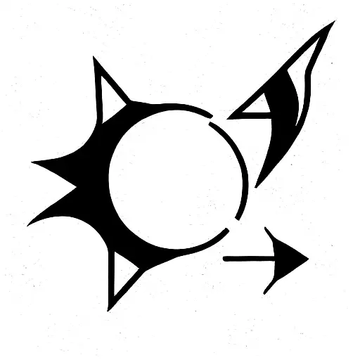 Phases Of The Moon Vertically With Arrow And Bat Wings