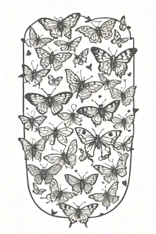 Swarm Of Moths Flying