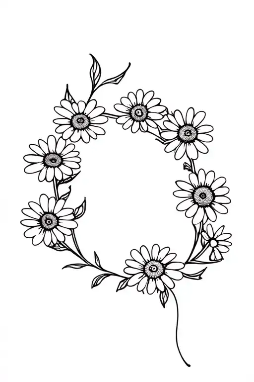 19 Daisies On A Vine Thin Long