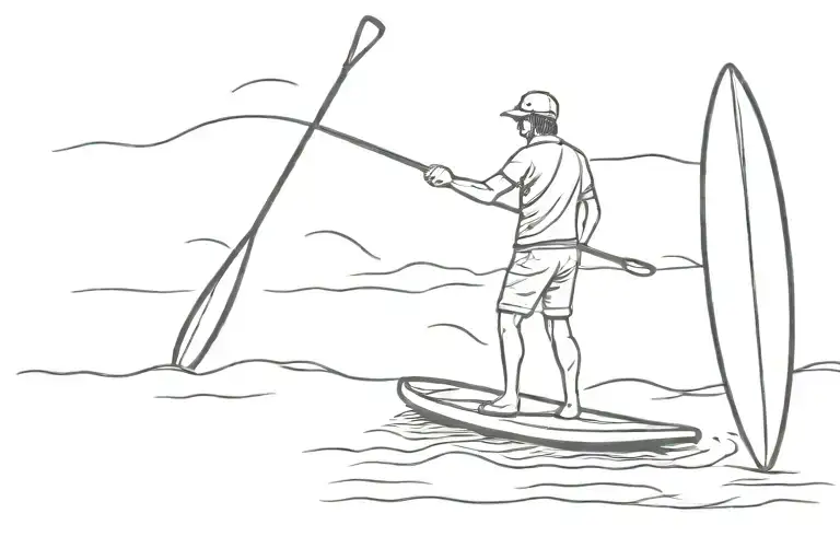 Paddle Board On Water With No Person