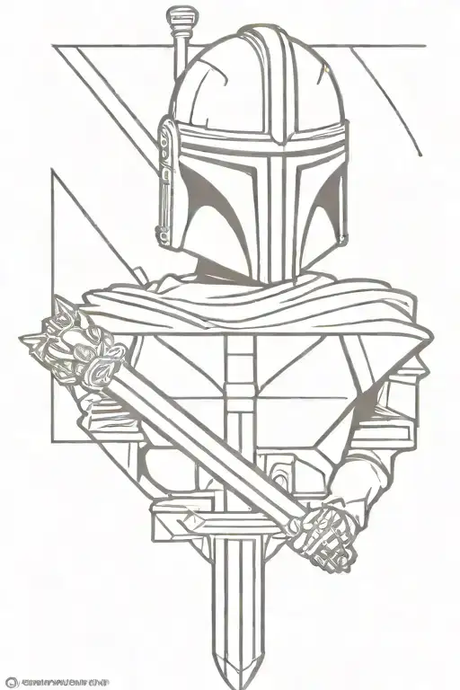 Lightsaber With Game Of Thrones Sword And Saint Seiya Pegasus Helmet