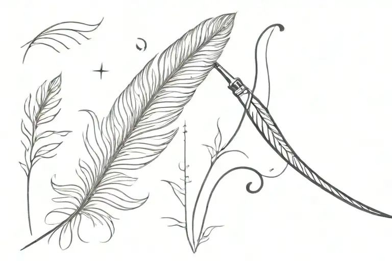 Flute And Peacock Feather