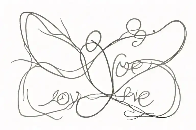 Love Fiercely Around Infinity Sign