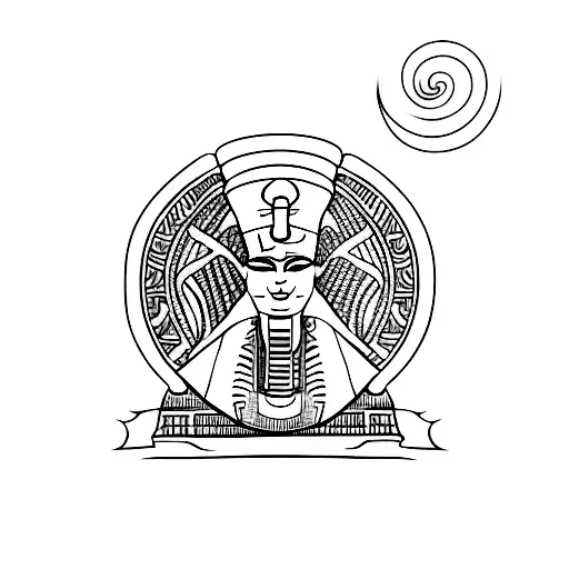 A Realism Minimalist Tattoo Showcasing Egypt