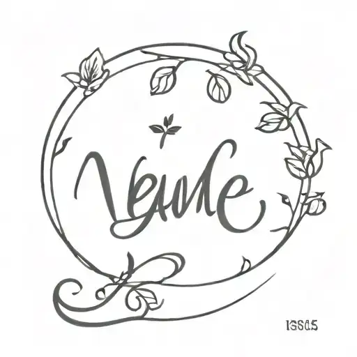 Name Law With Calligraphy Style Tattoo And A Cat Footprint