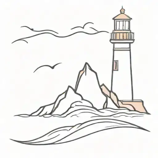 Lighthouse With Crashing Waves