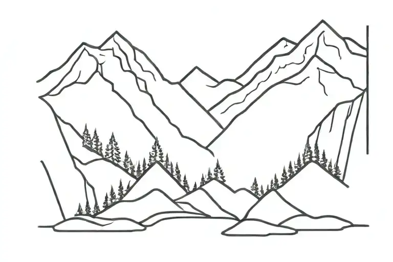 Mountain Range Silhouette
