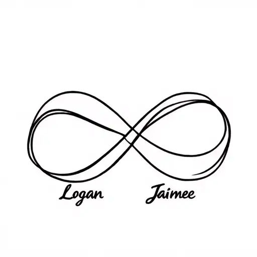 Infinity Symbol With Names Logan And Jaimee