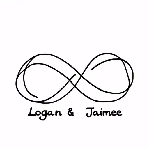 Infinity Symbol With Names Logan And Jaimee