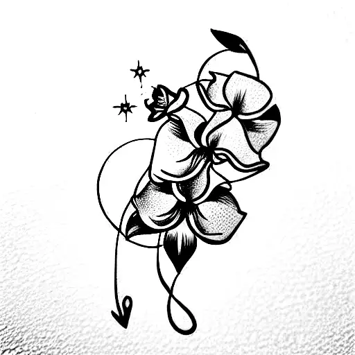 Aquarius With Orchid