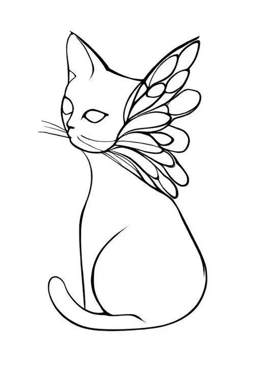 Black Cat Fom Fairy Wings