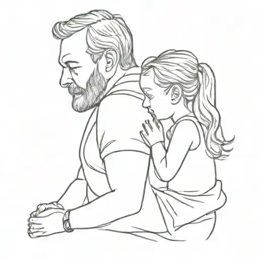 Father Daughter Sitting