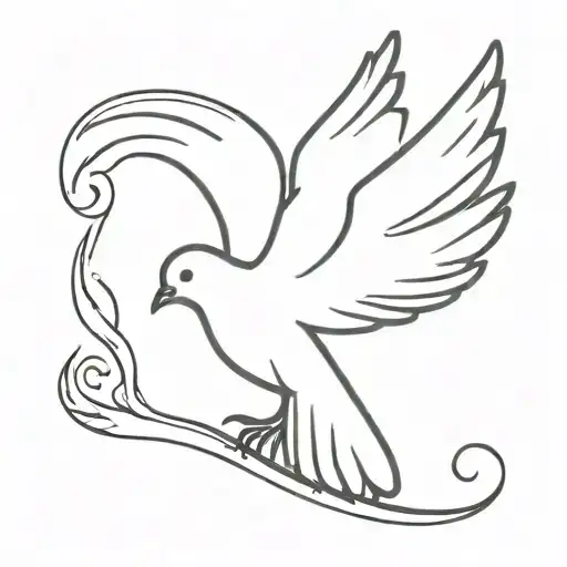 A Dove On The Inside Of A Flame