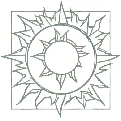 Sun Tattoo Design