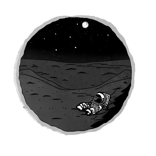 An Astronaut Laying Down In The Desert