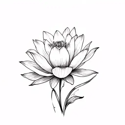 Water Lilly And Poppy Flower